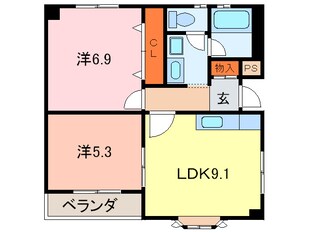 グランツ岡本Ⅵの物件間取画像